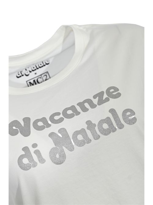 T-shirt Emilie Vacanze di Natale in cotone Bianco Mc2 Saint Barth | EMI000202296I